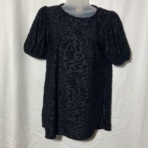Misia Burn Out Top. Black. Size Small.